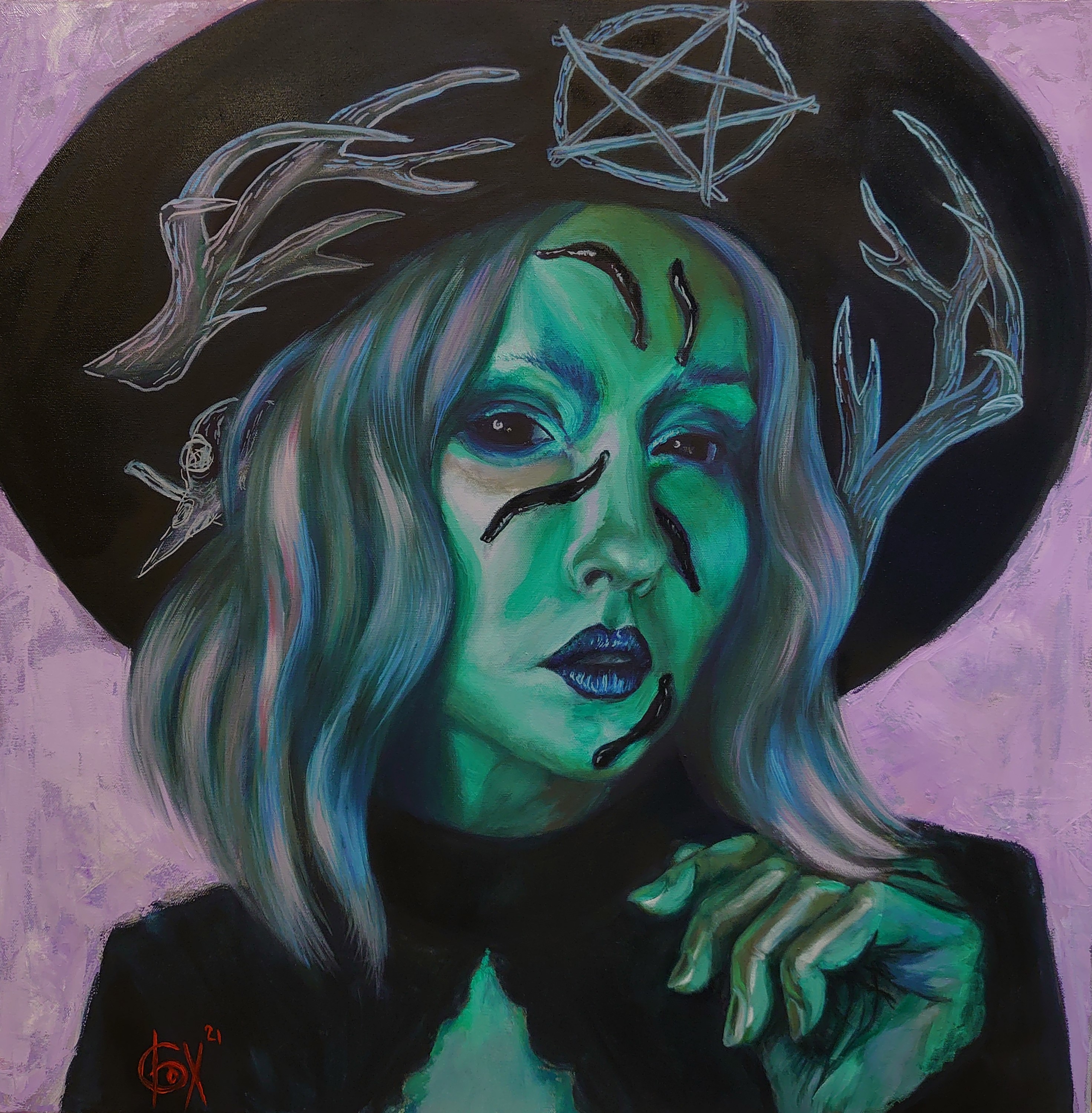 Green Witch — Curated Art & Prints capsule — dark romance gothic D/s outfit